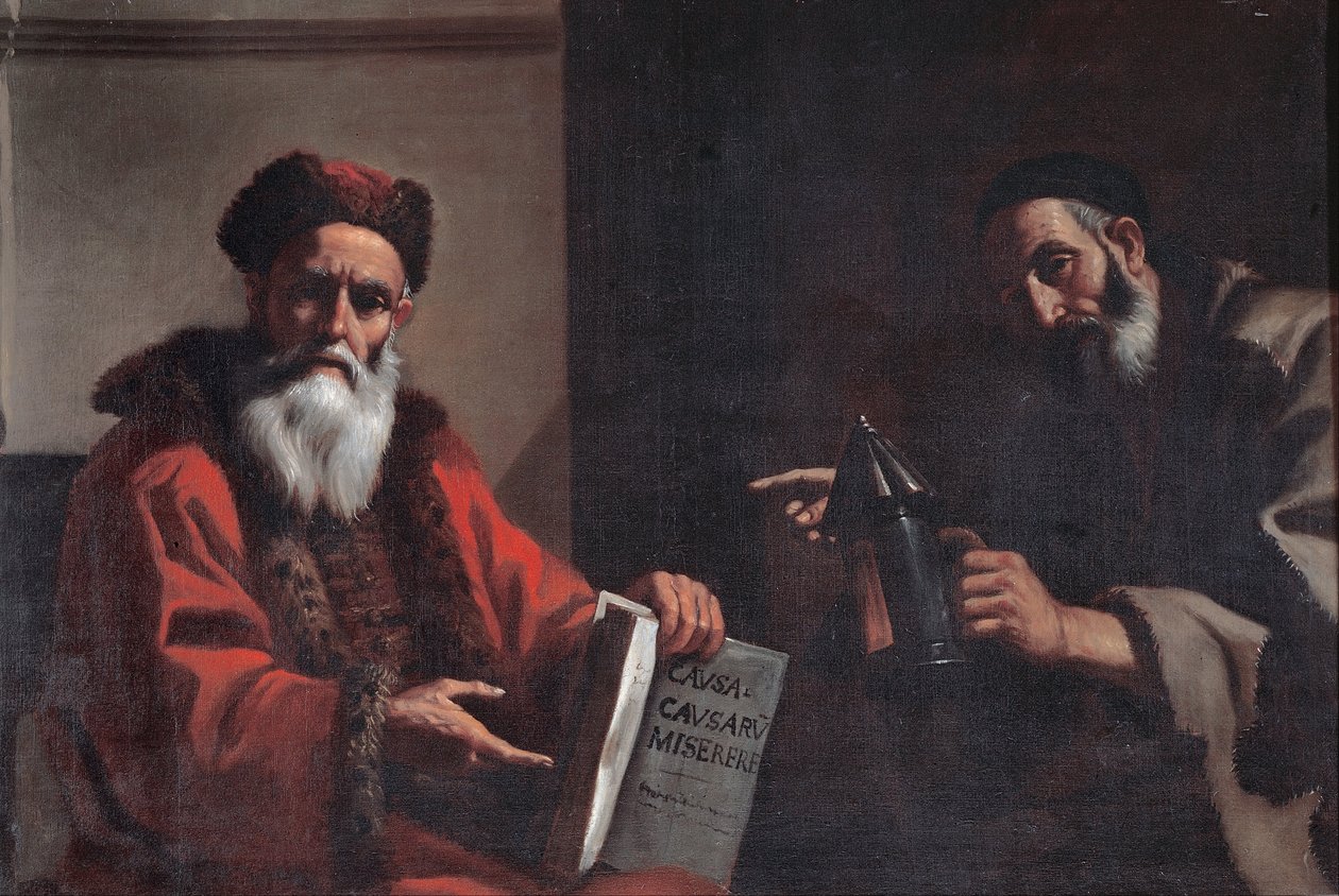 Diogenes en Plato door Mattia Preti