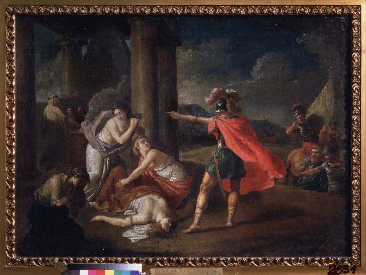 De dood van Camilla, de zus van Horatius door Matvei Ivanovich Puchinov