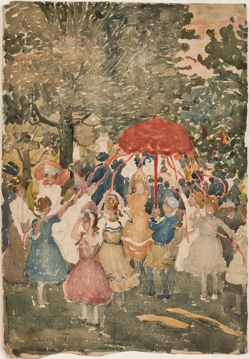 Meiboom, 1902 door Maurice Brazil Prendergast