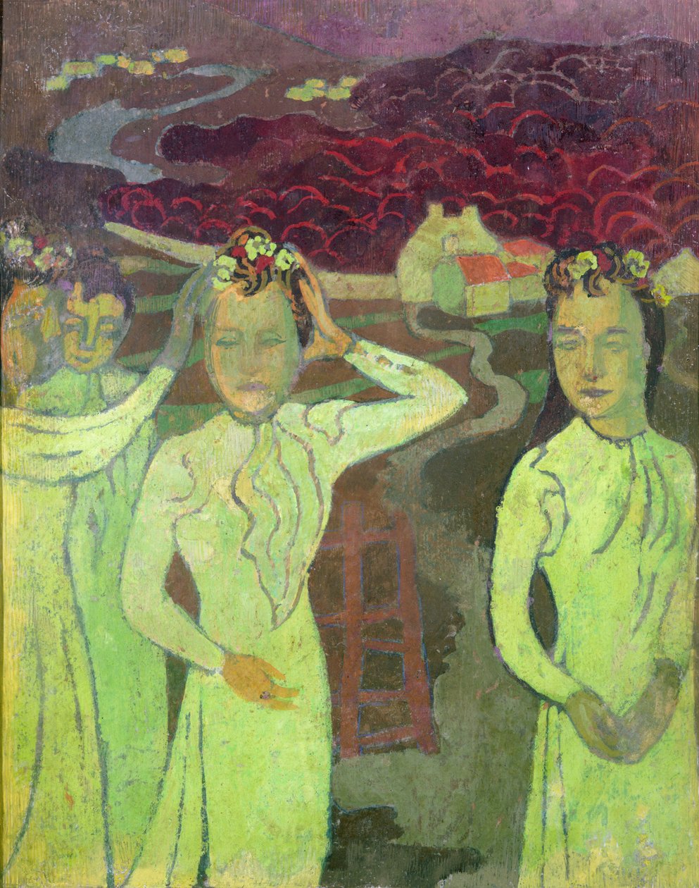 Eerste studie voor een driedubbel portret van Marthe, 1892 door Maurice Denis