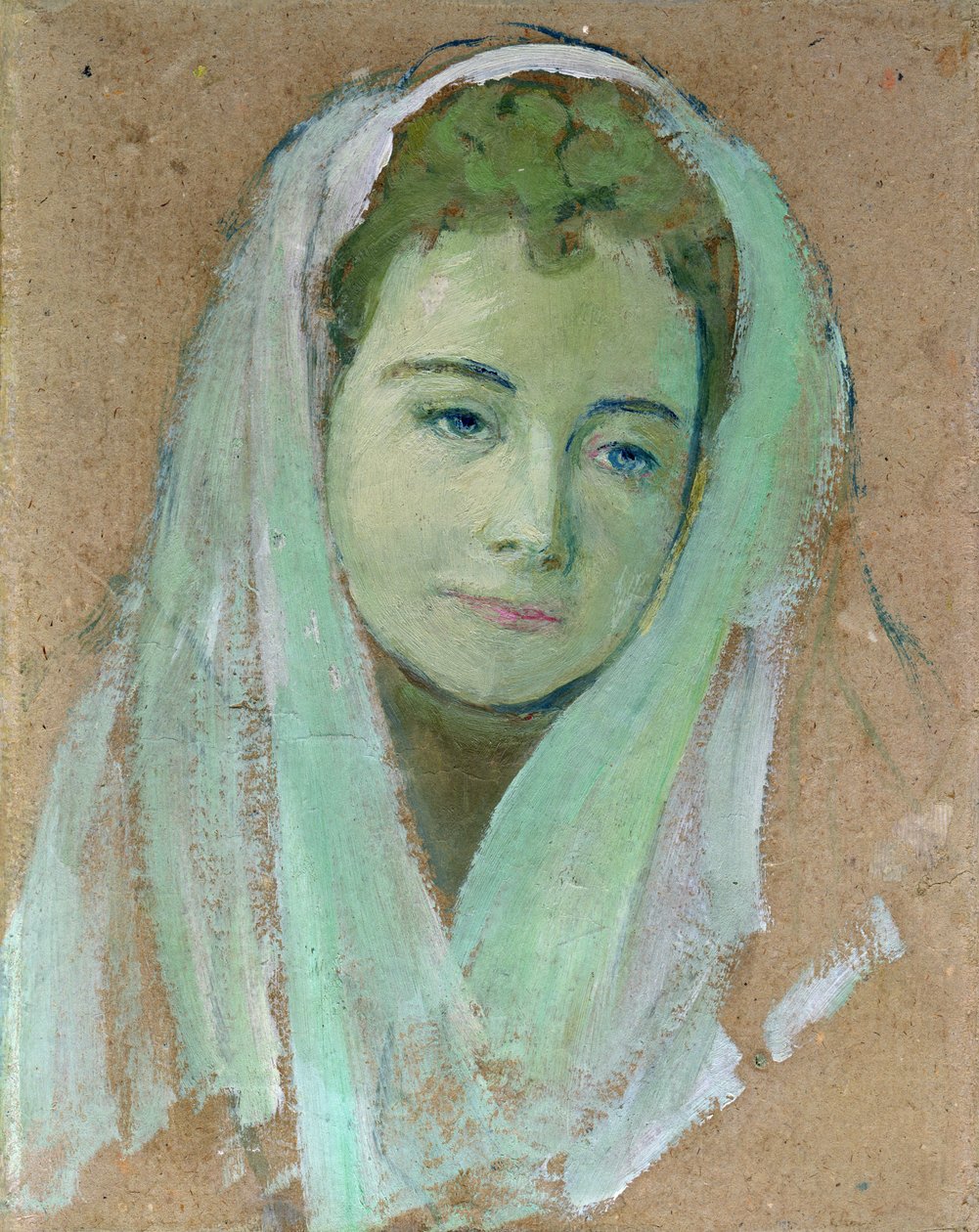 Marthe met een witte sluier, 1891 door Maurice Denis