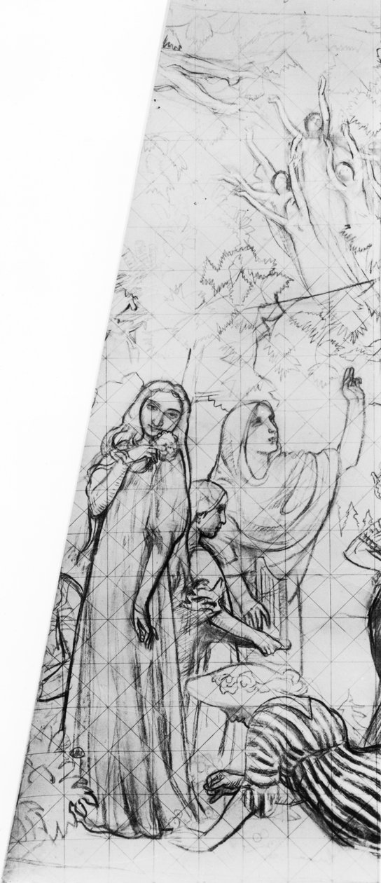 Melisande, (detail) van een ontwerp voor het plafond van het Theatre des Champs-Elysees, Parijs, 1912 door Maurice Denis