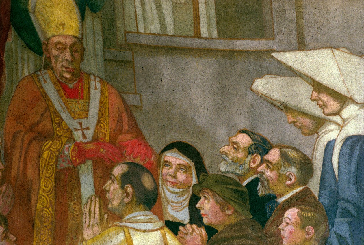 Pinksteren, uit de apsis van de kerk, 1934 (detail) door Maurice Denis