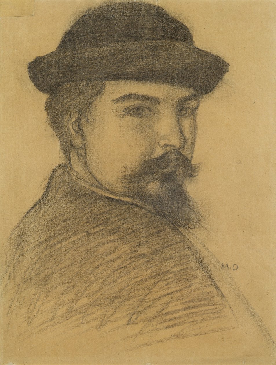 Portret van de kunstenaar met een zwarte hoed door Maurice Denis