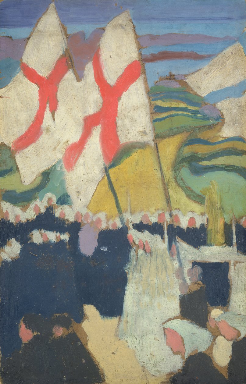 Processie van de standaarden naar La Clarté, 1897 door Maurice Denis