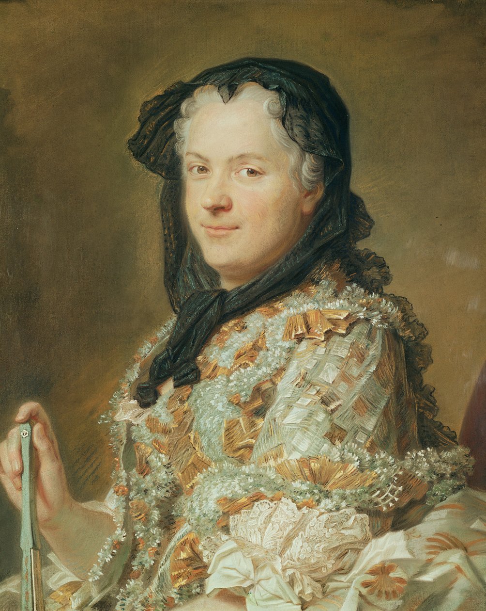 Portret van Maria Leszczynska, koningin van Frankrijk en Navarra, 1744-48 (pastel) door Maurice Quentin de La Tour