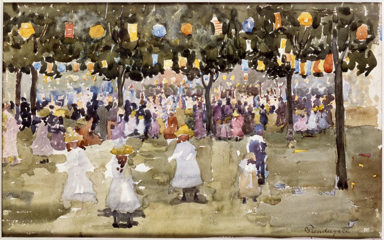 Central Park, New York City, 4 juli door Maurice Brazil Prendergast