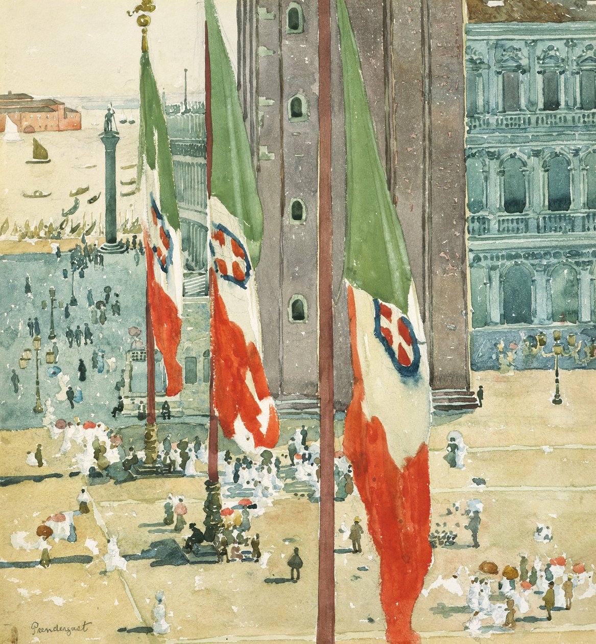 Piazza di San Marco door Maurice Brazil Prendergast