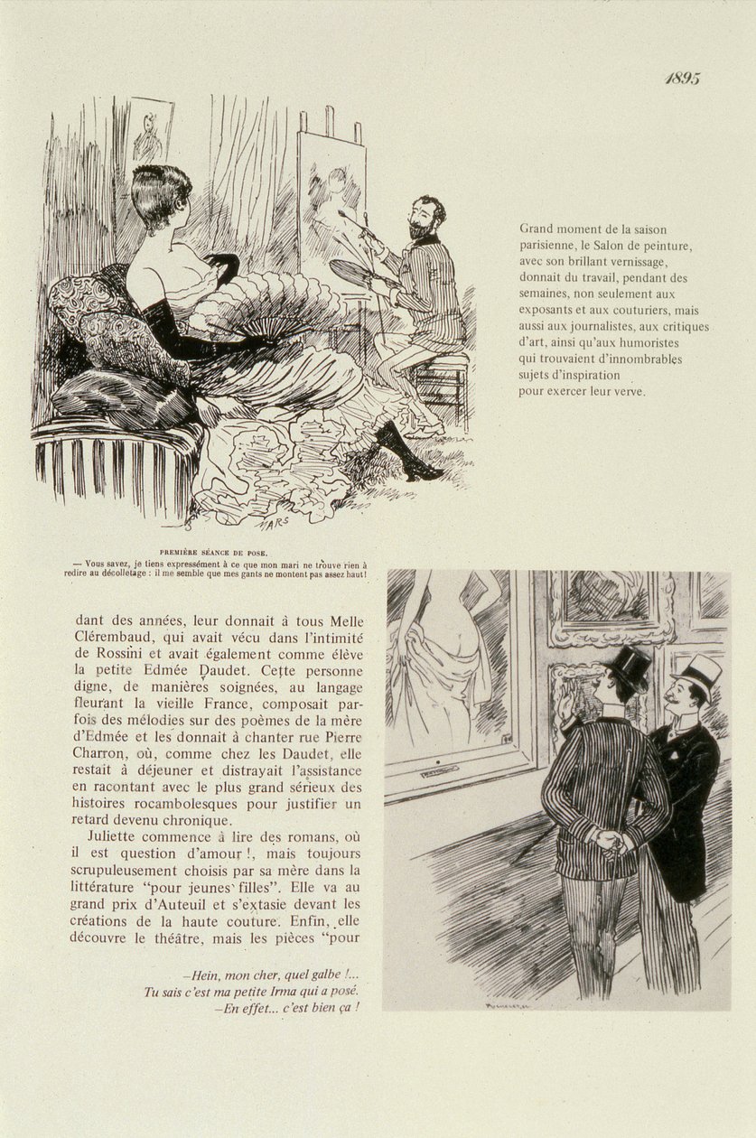 Eerste zitting voor een portret, 1895 door Maurice Charles Mathieu Bonvoisin