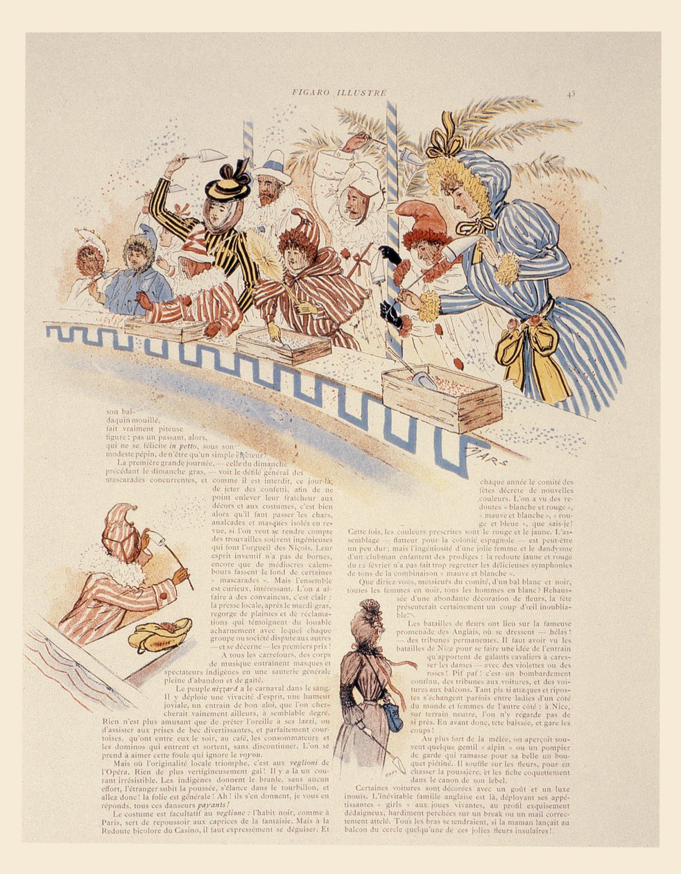 Carnaval van Nice, 1894 door Maurice Charles Mathieu Bonvoisin