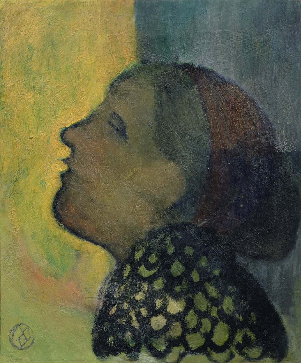 Hoofd Opgeheven in Profiel, c.1890 door Maurice Denis