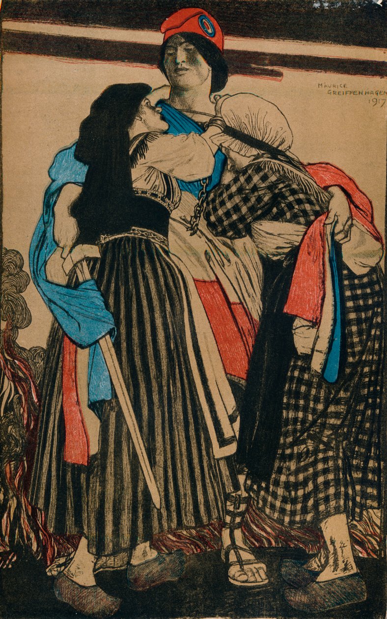 Het herstel van Elzas-Lotharingen aan Frankrijk, 1917 door Maurice Greiffenhagen
