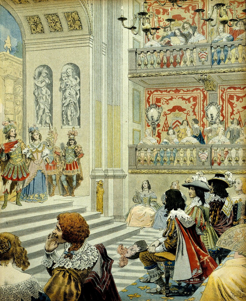 Geschiedenis van Frankrijk: Voorstelling in het theater van het kardinaalspaleis van het stuk 