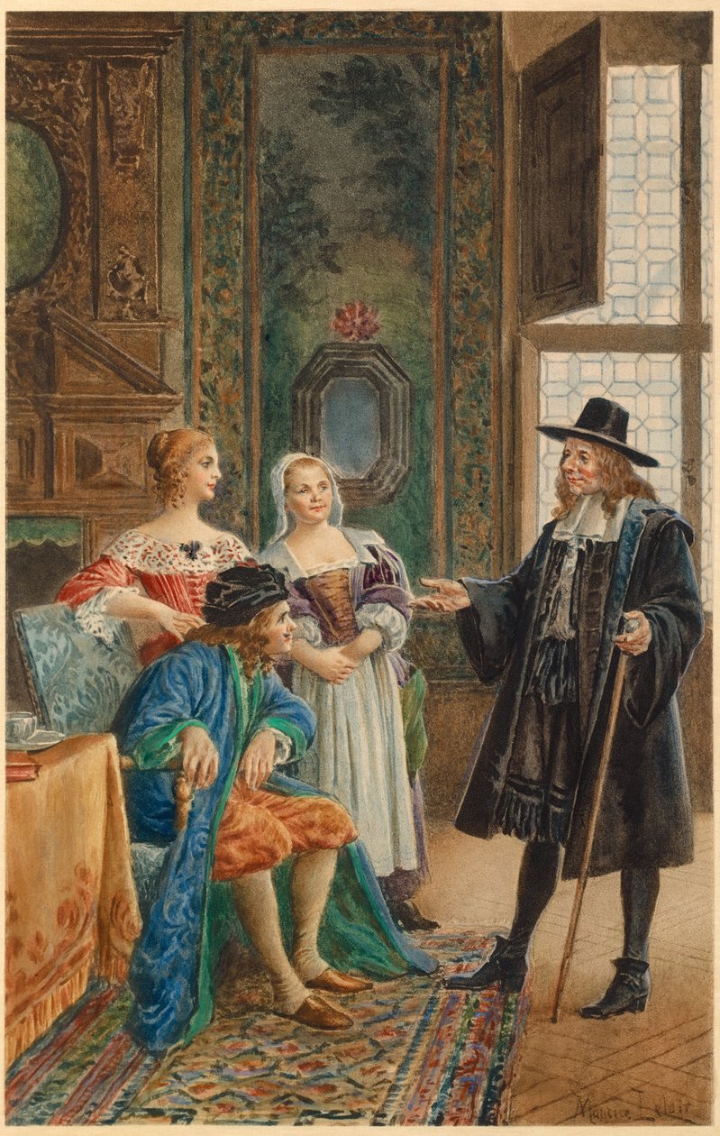 Moliere malade (illustratie) door Maurice Leloir