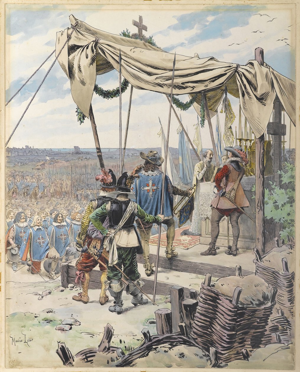 Richelieu Voor de Slag, ca. 1900 door Maurice Leloir