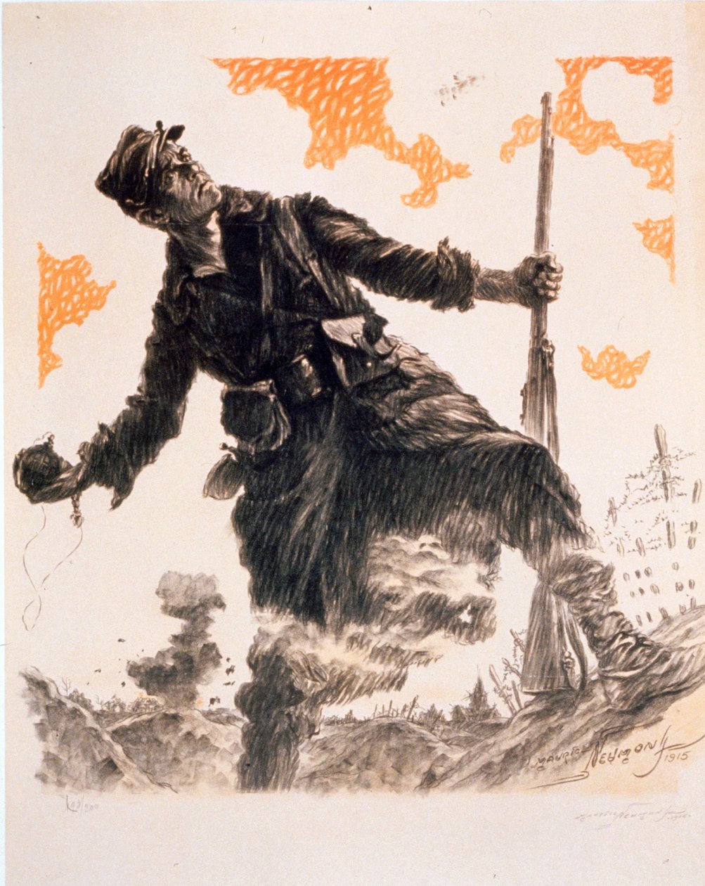 Franse WOI propagandaposter Journée du Poilu. 25 en 26 december 1915, uitgegeven 1915 door Maurice Louis Henri Neumont