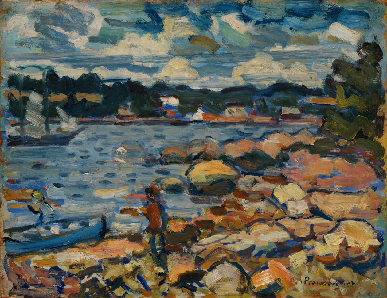 Brooksville, Maine (Rivier & rotsen) door Maurice Prendergast