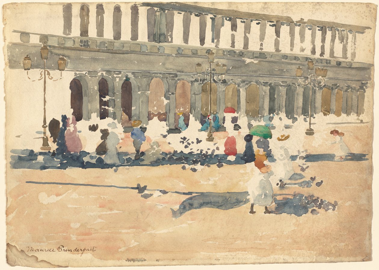 Caffè Florian in Venetië door Maurice Prendergast