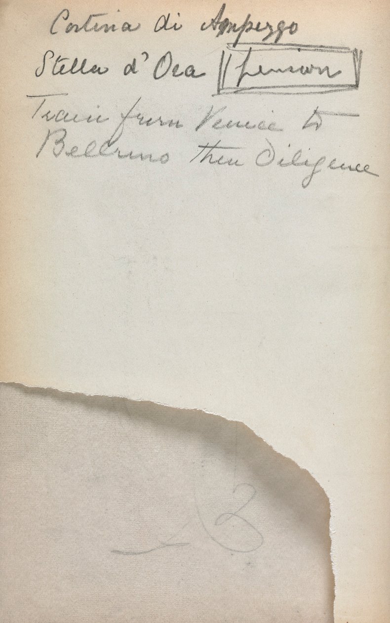 Italiaans schetsboek: Aantekeningen (pagina 3) door Maurice Prendergast