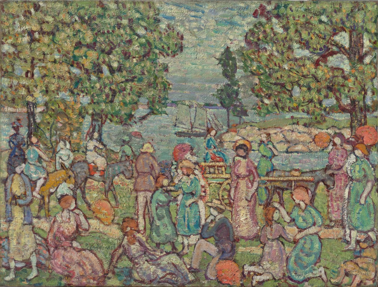 Op het strand, nr. 3 door Maurice Prendergast