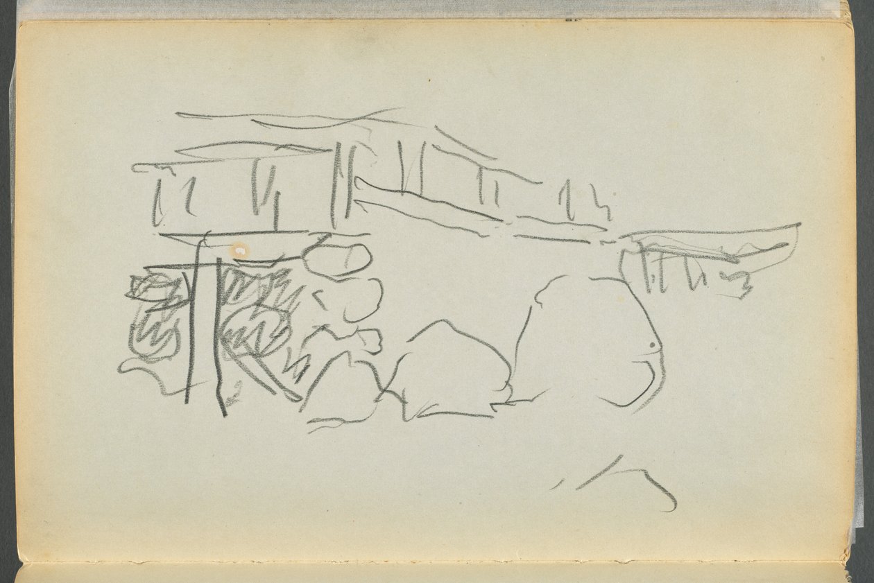 Schetsboek - Het Granite Shore Hotel, Rockport, pagina 178: Hek door Maurice Prendergast