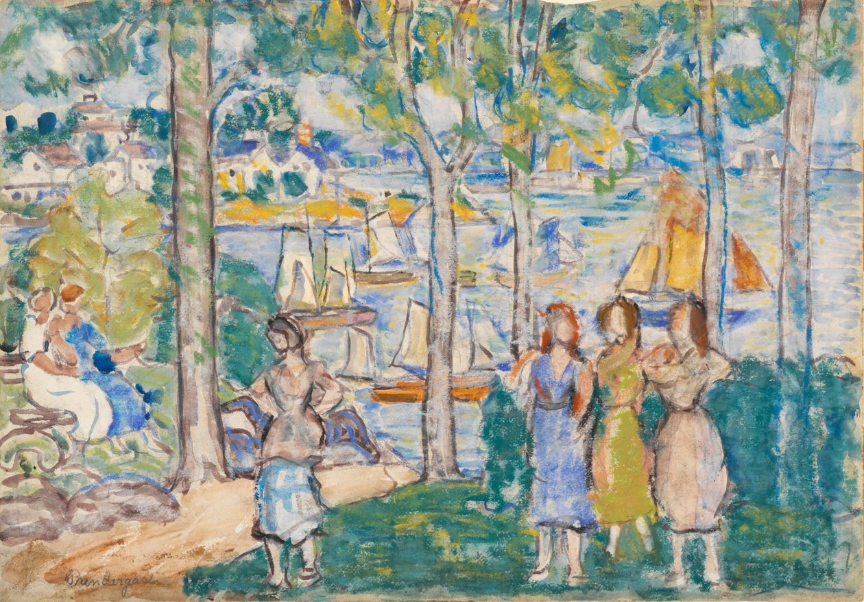 Bomen, Huizen, Mensen door Maurice Prendergast