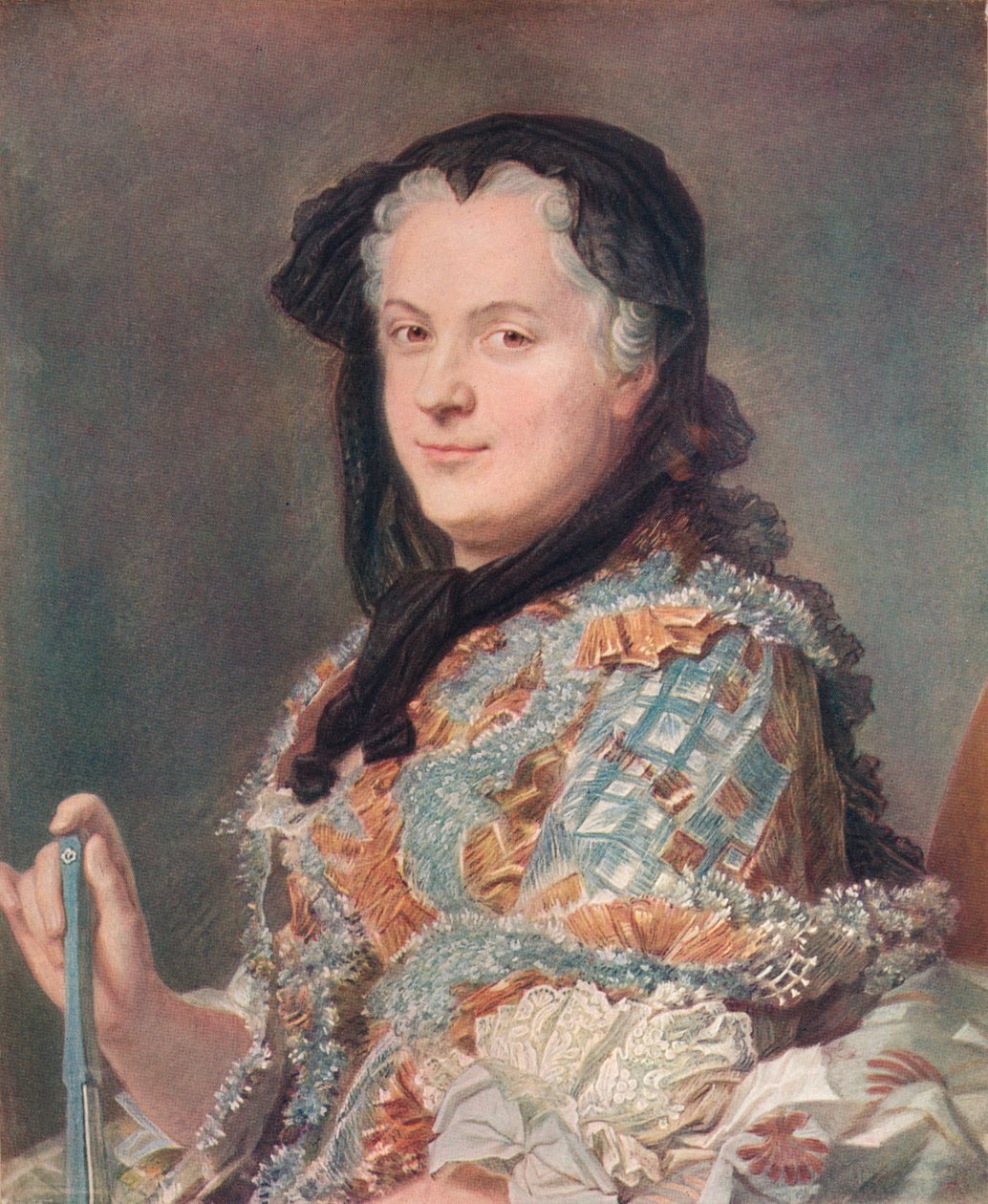 Marie Leczinska, ca. 1748 door Maurice Quentin de La Tour