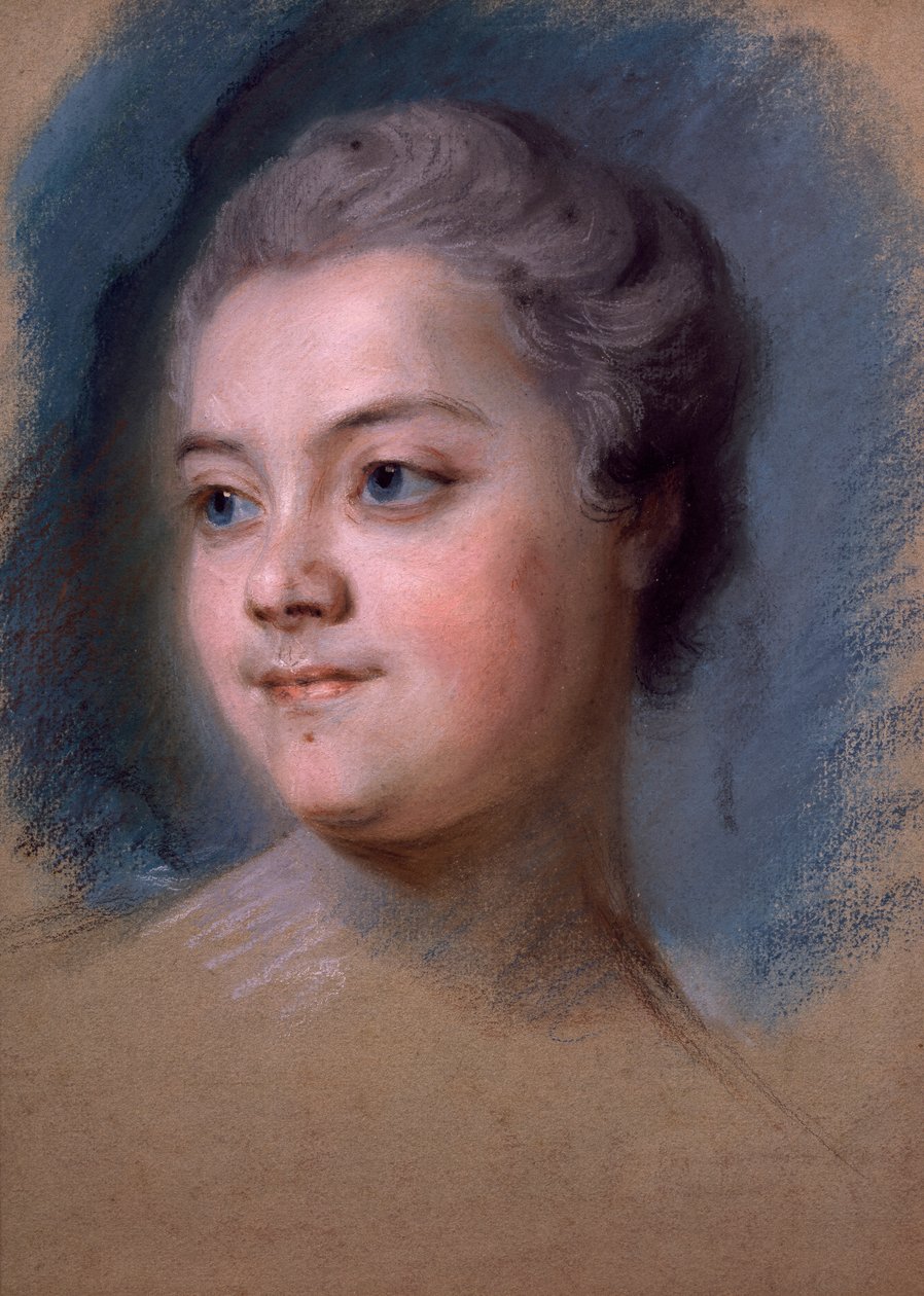 Portret van Mademoiselle de Chastagner de Lagrange, door Maurice-Quentin de la Tour (1704-1788) door Maurice Quentin de La Tour