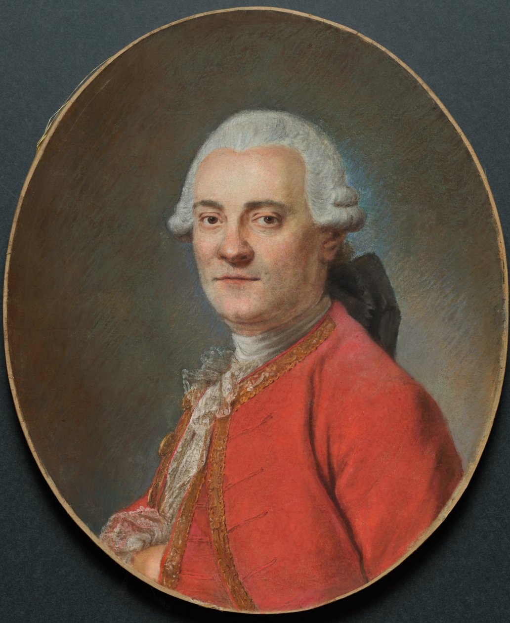 Portret van een man door Maurice-Quentin de La Tour