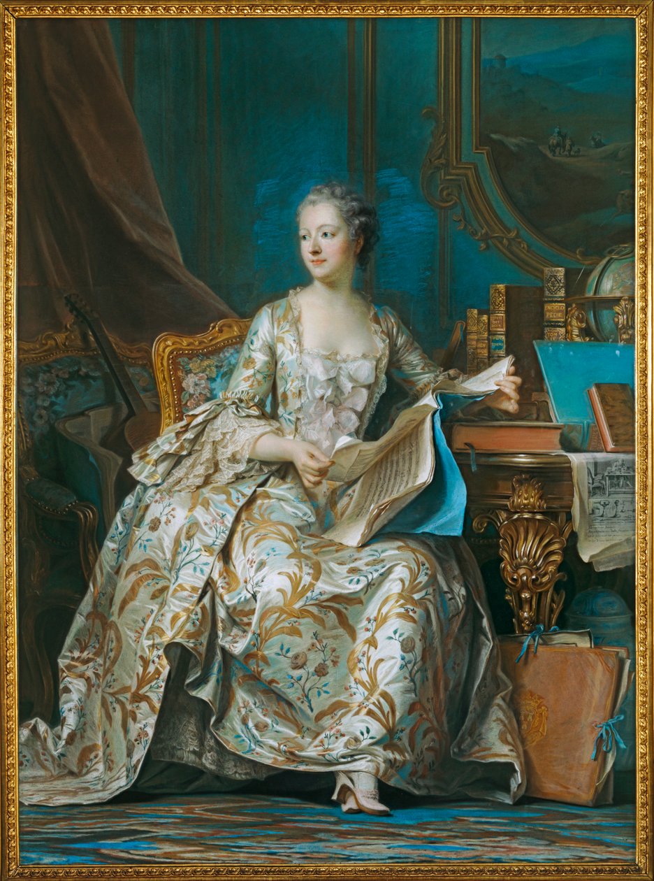 La marquise de Pompadour, invloedrijke maîtresse van koning Lodewijk XV ... door Maurice Quentin de La Tour