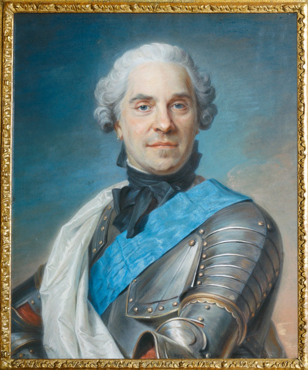 Maarschalk Maurits van Saksen - Moritz, graaf van Saksen, maarschalk van Frankrijk ... door Maurice Quentin de La Tour