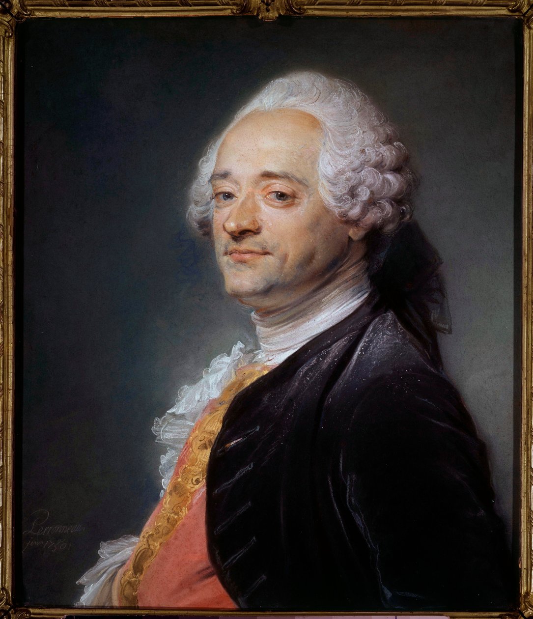 Portret van de schilder Maurice Quentin Delatour door Maurice-Quentin de La Tour