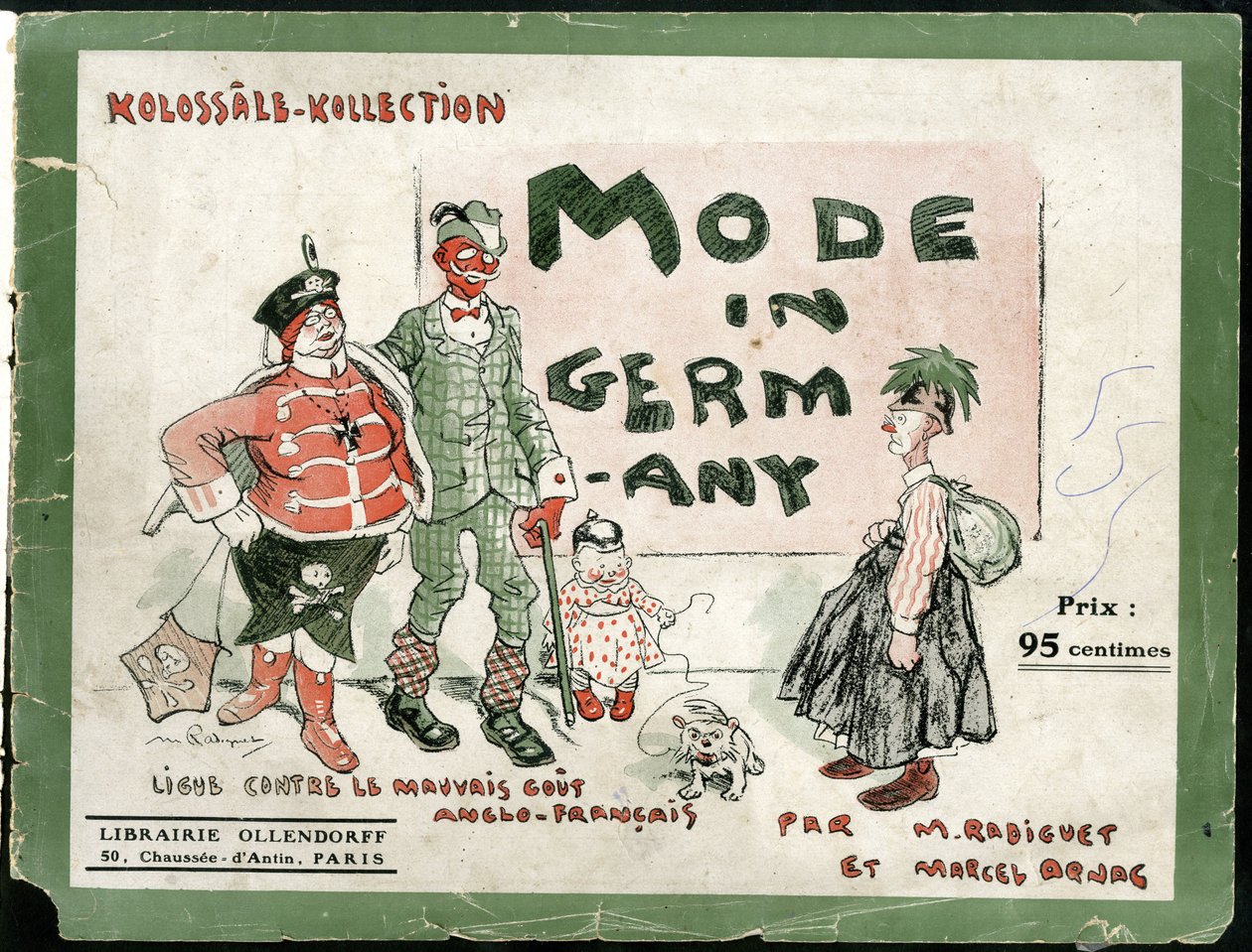in Mode in Duitsland, ca. 1915 - Oorlog van 14-18, Duitsland Pruisen, Mode, Lelijkheid door Maurice Radiguet