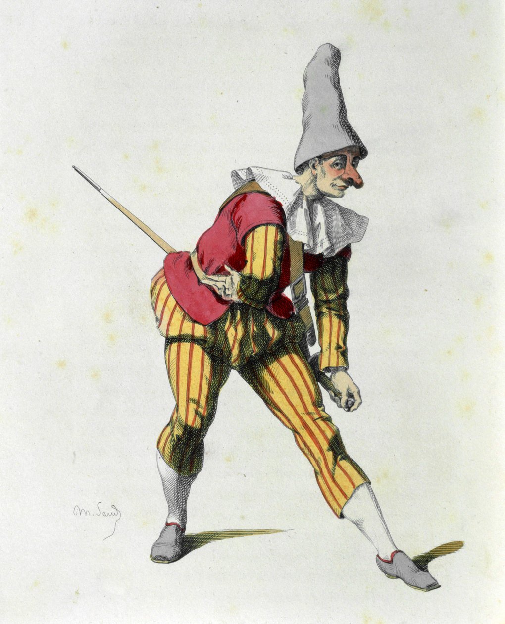 Brighella (ets) door Maurice Sand