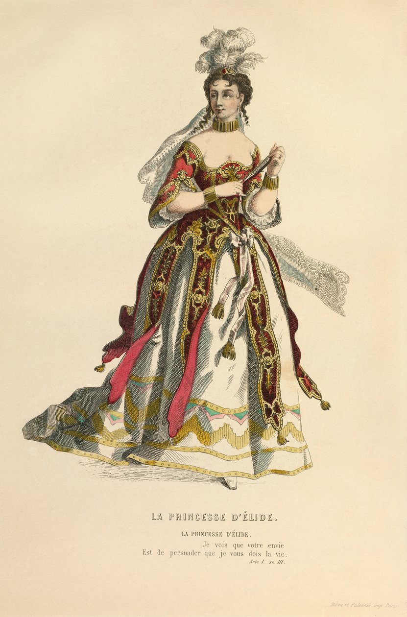 Kostuum voor de rol van La princesse d