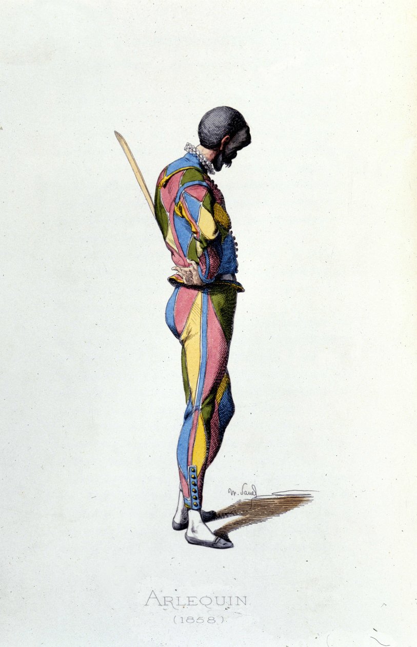 Harlekijn in 1858. Maurice Sand 