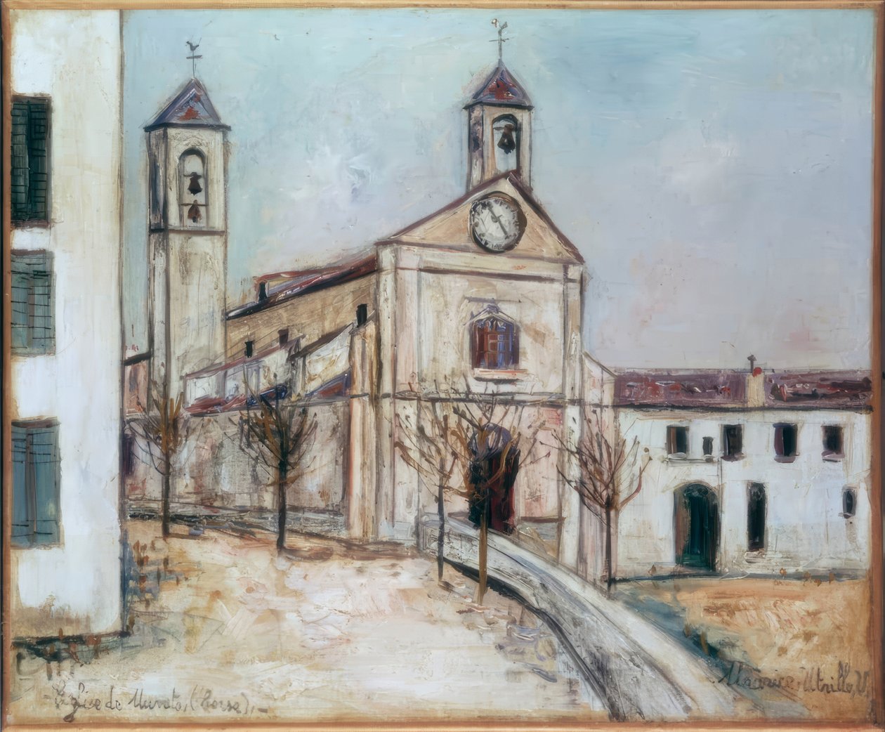 De kerk van Murato, Corsica door Maurice Utrillo