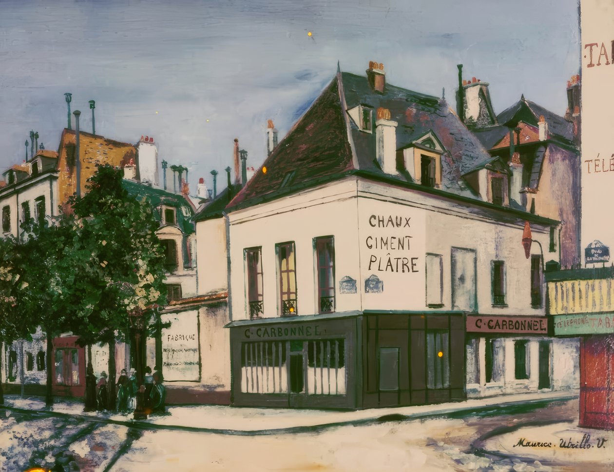 Het huis Carbonnel, Quai de la Tournelle door Maurice Utrillo