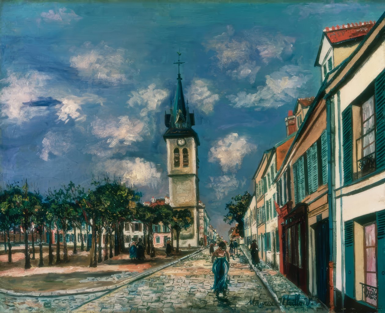 Melun, Platz St. Barthel von Maurice Utrillo