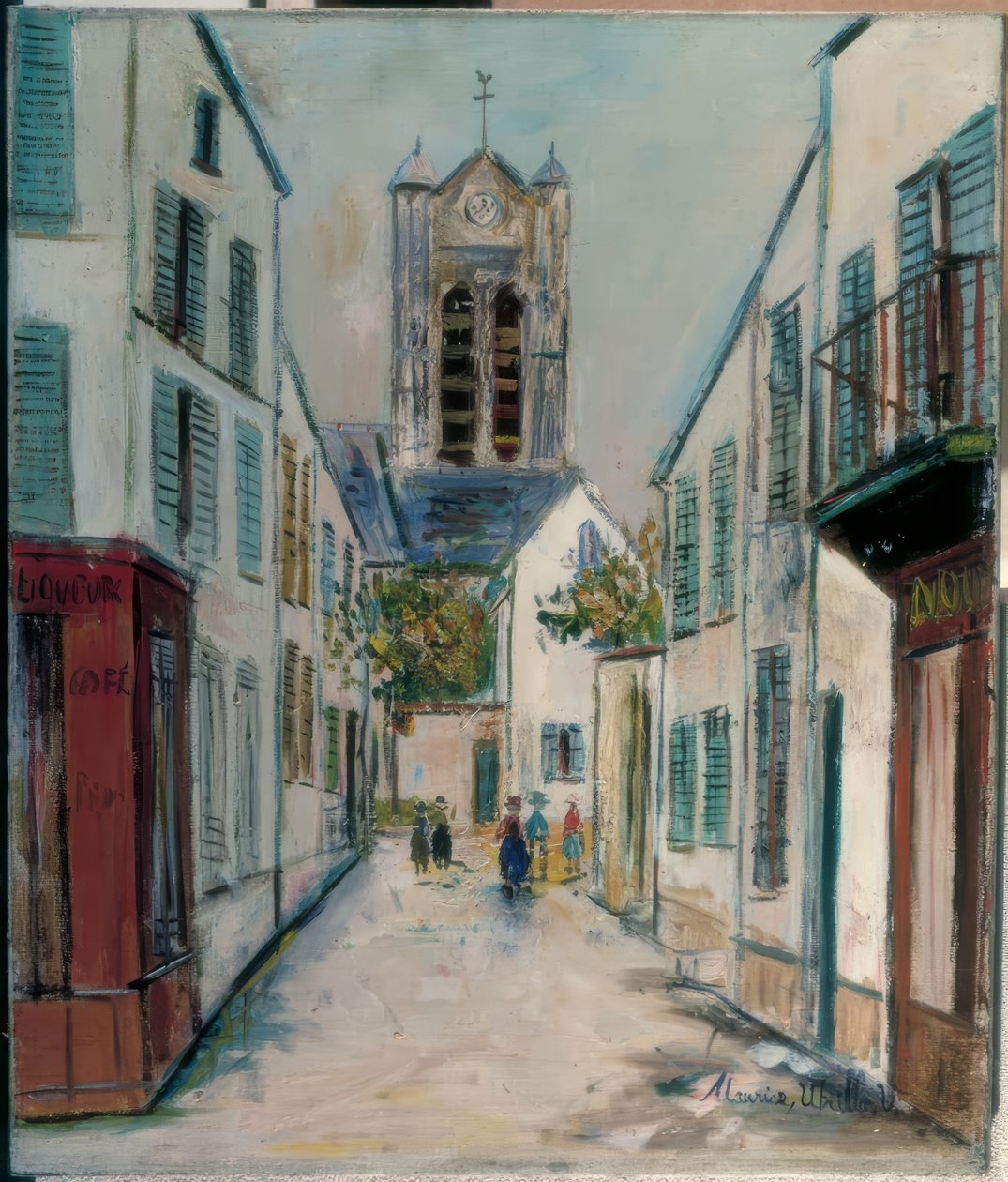 Pariser Straße door Maurice Utrillo