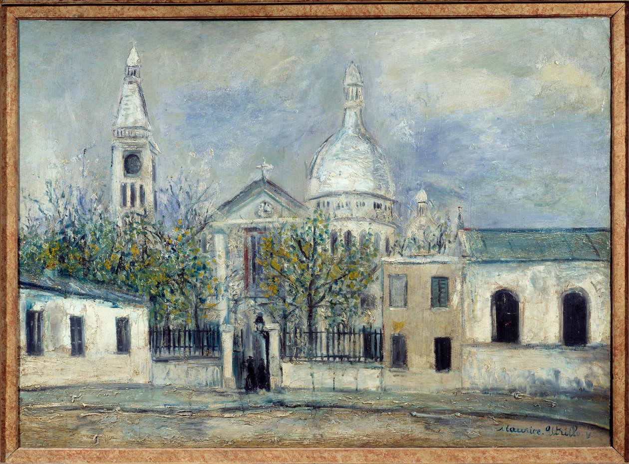 De kerk van Sint-Pieter in Montmartre door Maurice Utrillo