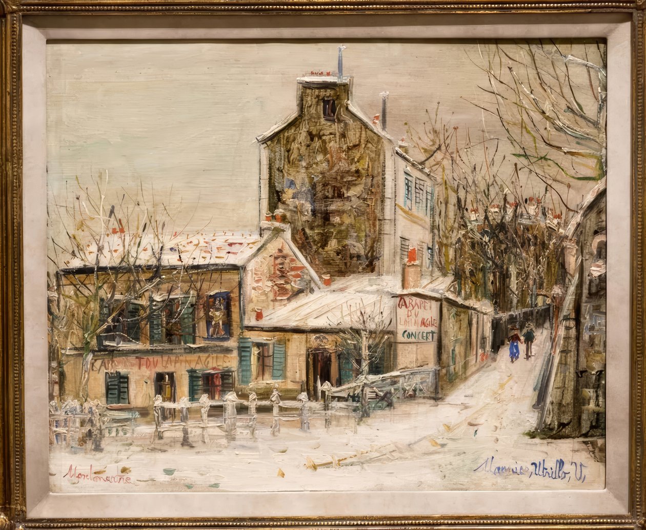 Het behendige konijnencabaret in Montmartre door Maurice Utrillo