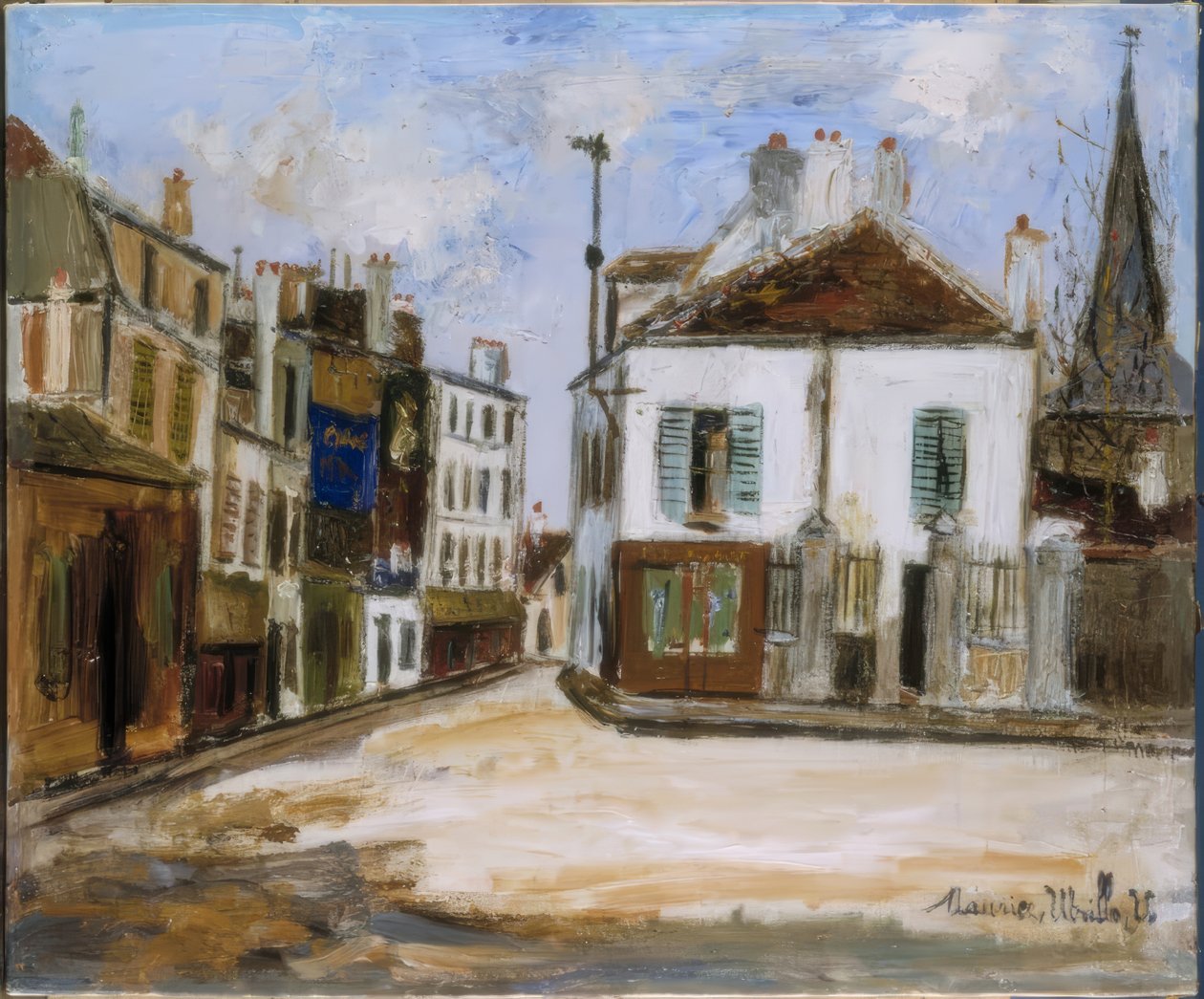 voorstadstraat door Maurice Utrillo