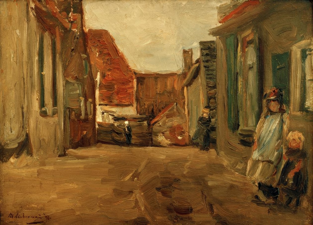 Hollandse straat door Max Liebermann