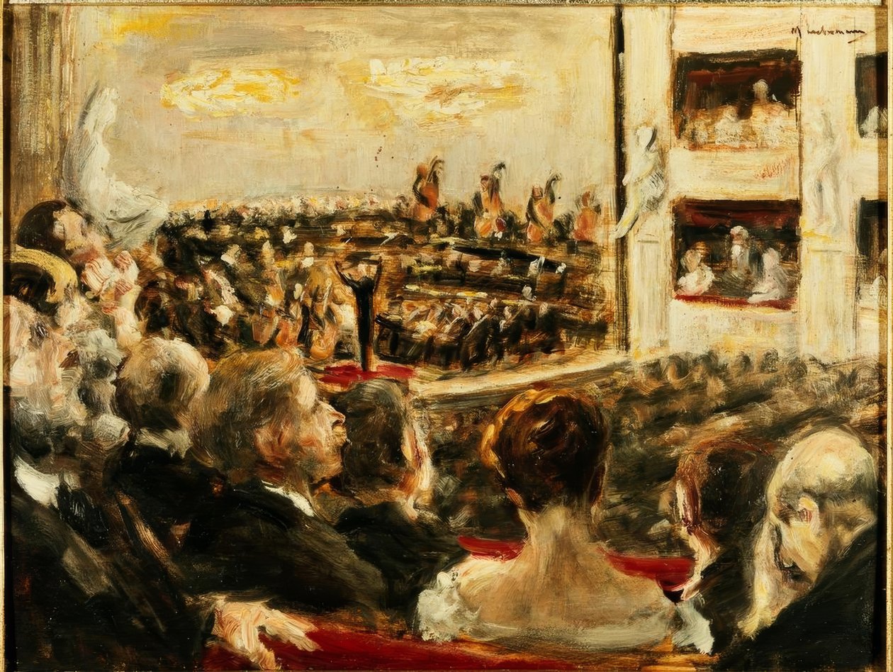 Op het concert door Max Liebermann