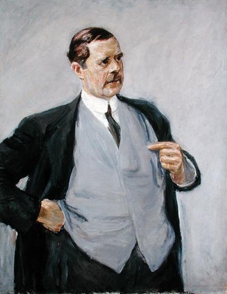 De Architect, Peter Behrens (1869-1940), 1913 door Max Liebermann