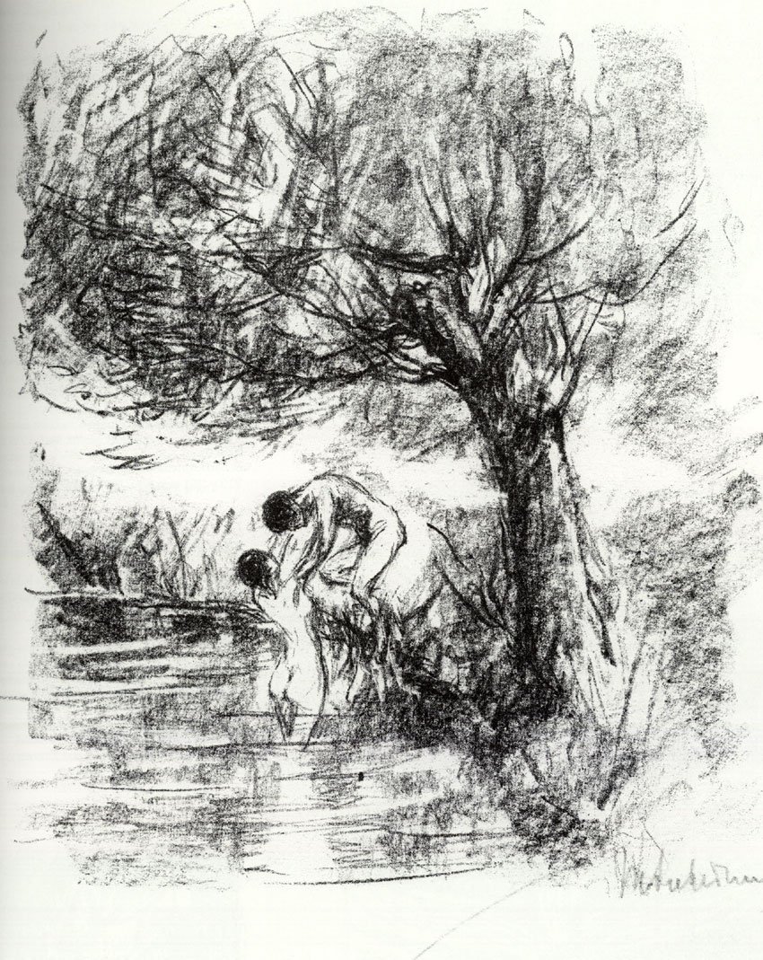 De visser door Max Liebermann
