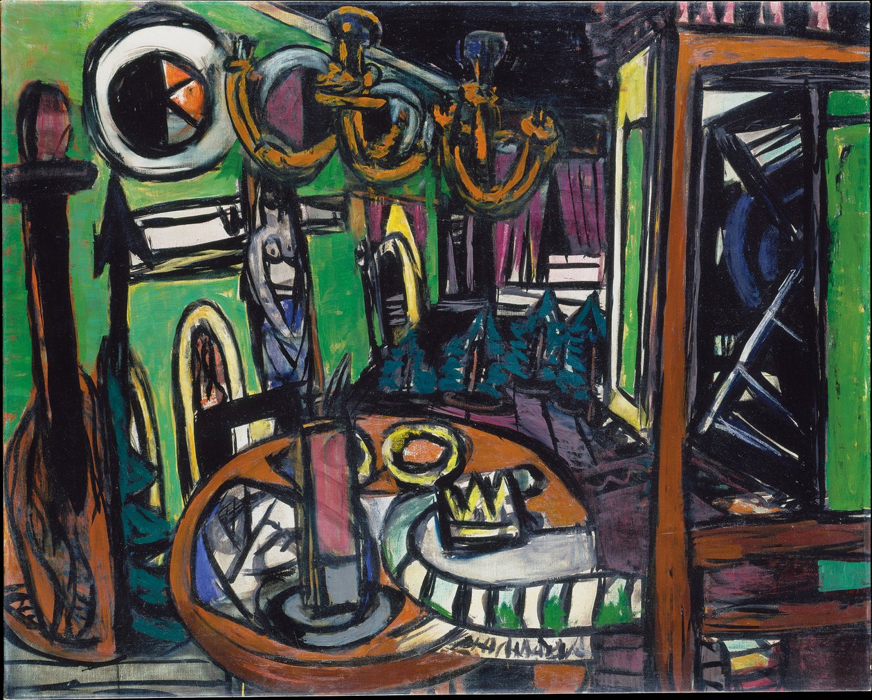 Achter de schermen door Max Beckmann