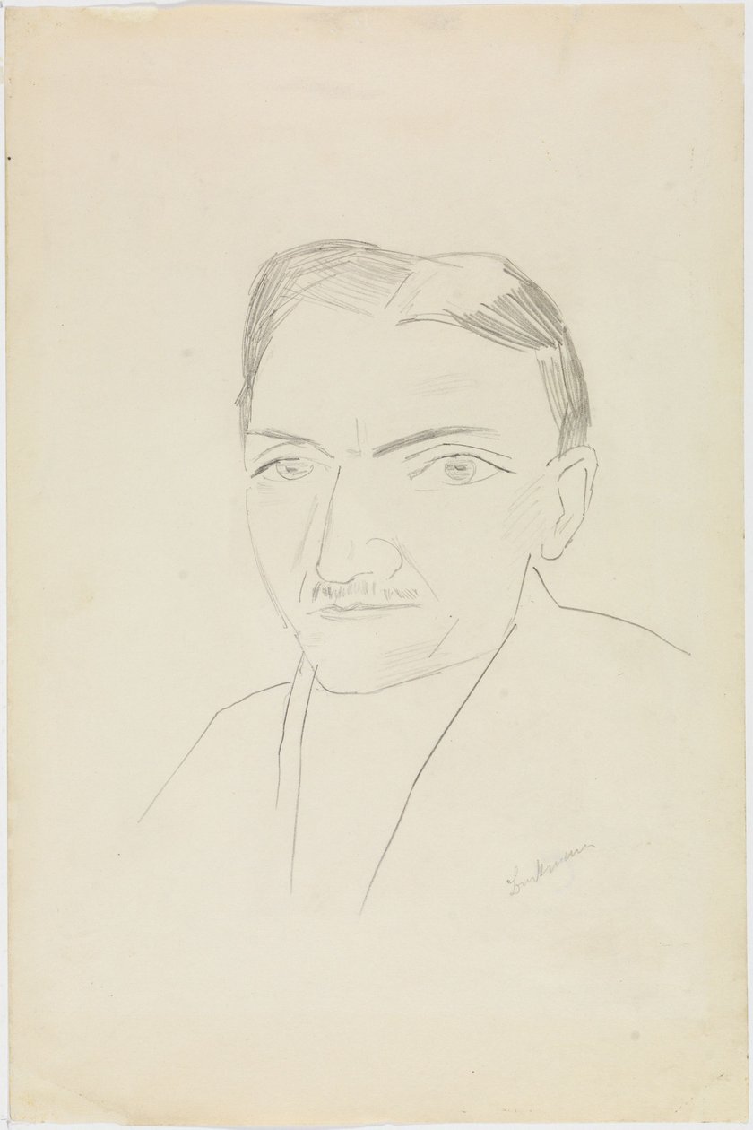 Portret van Fritz Wichert door Max Beckmann