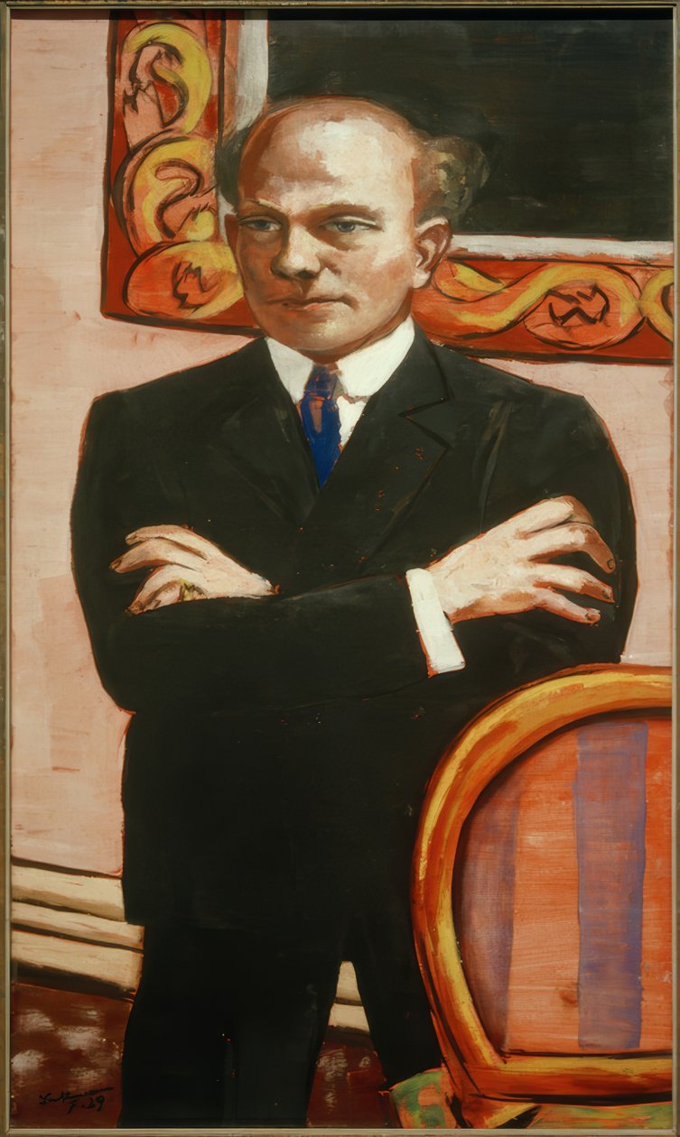 Portret Gottlieb Friedrich Reber door Max Beckmann
